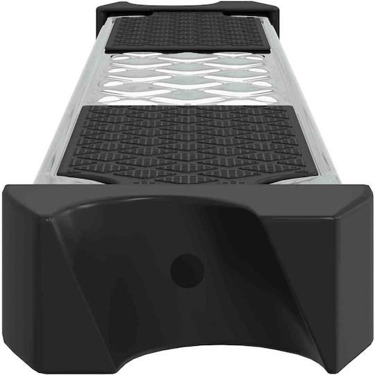 vidaXL Poolstufe aus Rostfreiem Stahl 50x9x3,5cm Silber