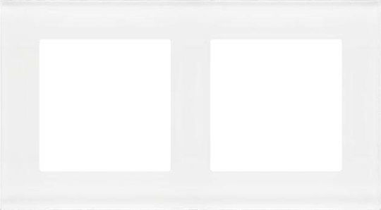 Kontakt-Simon Switch Frame 2 Positions Vertical Placement in White Colour TRN2/170