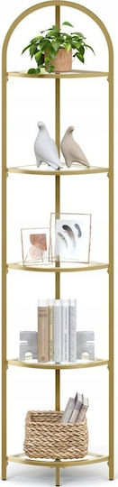 Bücherregal Gold 28x28x158cm