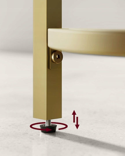 Bücherregal Gold 28x28x158cm