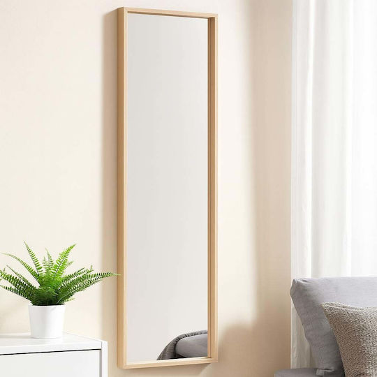 Home&Styling Collection Boden- oder Standspiegel mit Beigen Holzrahmen