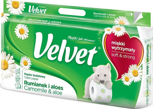 Velvet Hârtie igienică 8 Role 3 Foi 8 Pachete