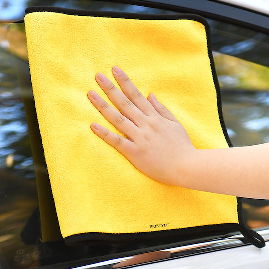 Prosop Din Microfibră Pentru Mașină Pentru Uscarea Mașinii După Spălare Absorbant 60x40 Reutilizabil 200 Spălări Galben Negru PriStyle