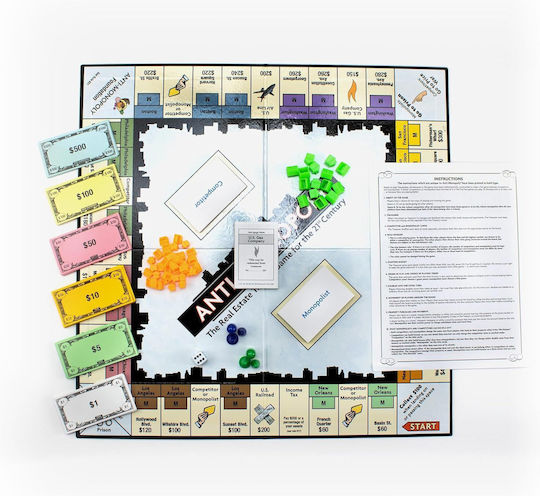 Επιτραπέζιο Παιχνίδι Anti-Monopoly για 2-6 Παίκτες 8+ Ετών (EN) University Games