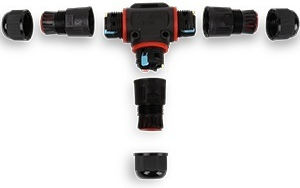 Set 5 Conectori Electrici Impermeabili Tip T Pentru Cabluri De Exterior Ø3-12 Mm Ip68 Cutie De Joncțiune Impermeabilă Cu 3 Căi Soclu Etanș Pentru Instalații Electrice De Grădină Iluminat Exterior Subteran