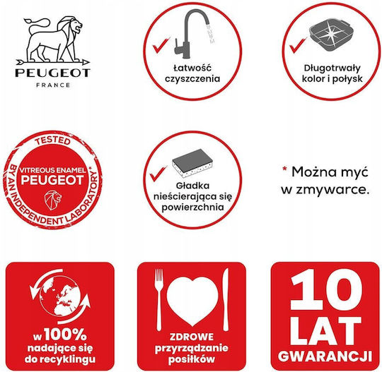 Peugeot Square Heat-Resistant Cookware Ceramic 18cm