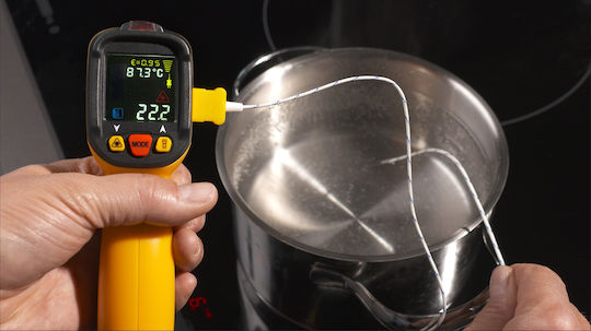 Pancontrol Infrarot- und Laserthermometer Für Temperaturen Bis 50°C Mit Verhältnis von Abstand zum Ziel 12:1