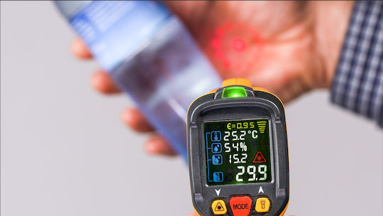 Pancontrol Infrarot- und Laserthermometer Für Temperaturen Bis 50°C Mit Verhältnis von Abstand zum Ziel 12:1