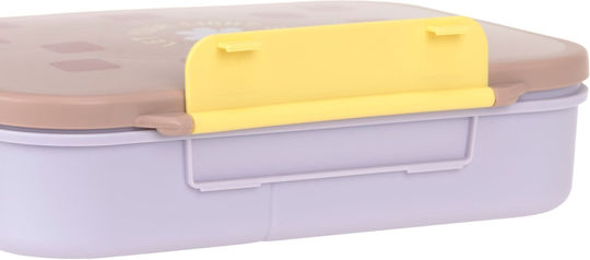 Laessig Bento Box Party Kids' Food Container Made of Silicone Pink 21 x 17 x 5 cm