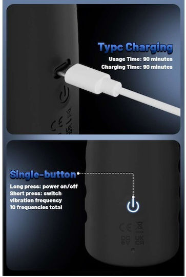 Ophelia's Dream Toys Rechargeable Vibrating Cock Ring 10 Vibration Modes Usb-c Charging Quiet Operation – Black 10sw5029