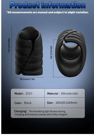 Ophelia's Dream Toys Rechargeable Vibrating Cock Ring 10 Vibration Modes Usb-c Charging Quiet Operation – Black 10sw5029