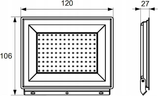 Bemko Στεγανός Προβολέας LED 20W Φυσικό Λευκό 4000K IP65