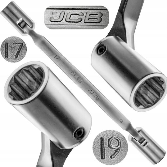Jcb Double Sided Socket Wrench 17x19mm Professional Hand Tool