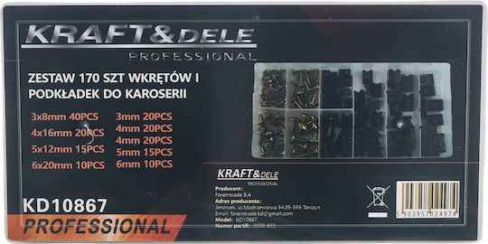 Kraft & Dele Βίδα 170τμχ σε Κασετίνα
