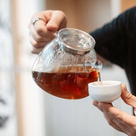 Paper & Tea Glass Teapot with Filter 500ml