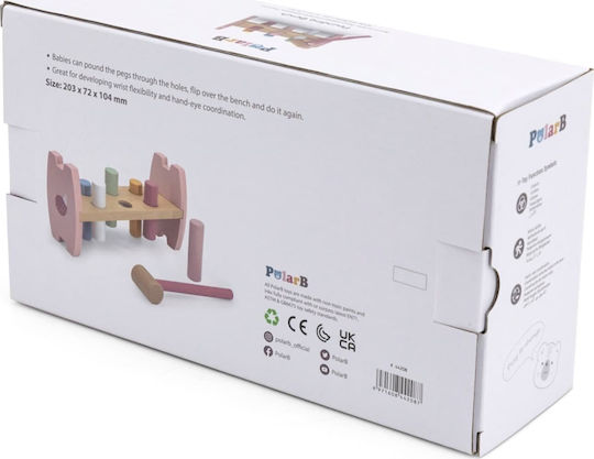 Viga Toys Ударна играчка Polarb от дърво за 12+ месеца