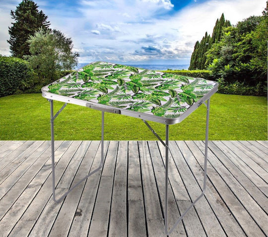 Ambiance Masă Din Aluminiu Pentru Camping Pliabilă În Valiză 80x60x70cm Albă