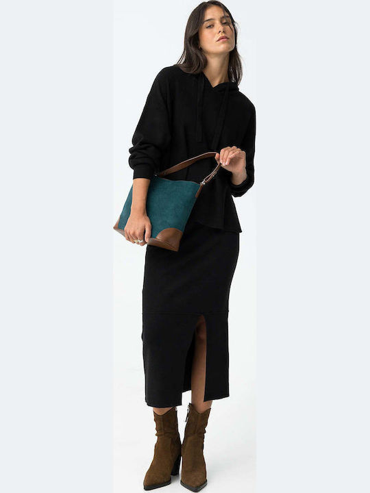 High Waist Maxi Skirt Black