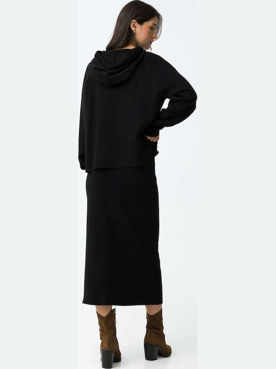 High Waist Maxi Skirt Black