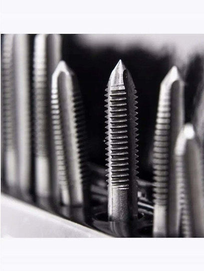 Bituxx Set De Scule Manuale Pentru Filetare Inch 24 Bucăți Valiză Metalică