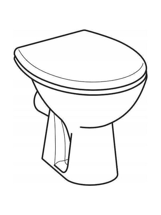 Kinder Boden-WC Bodenablauf mit Spülung Weiß