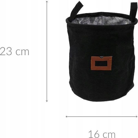 Home&Styling Collection Текстилна Складова Кошница Черна 16x16x23см