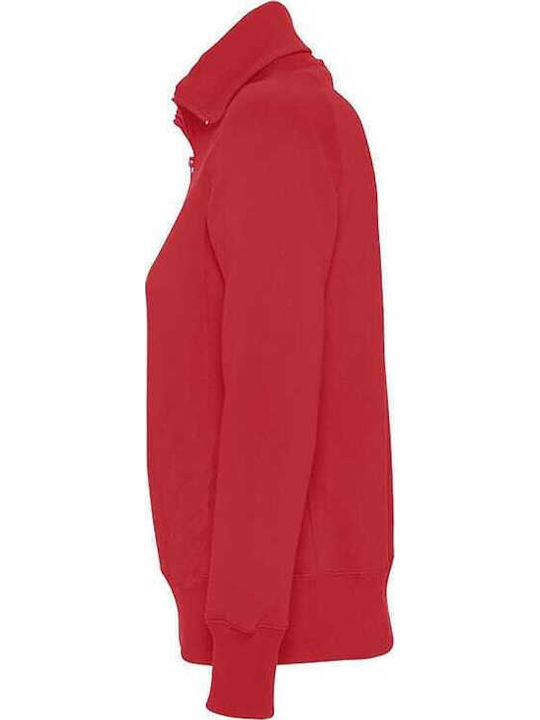 Damen Sweatshirt Strickjacke Rot