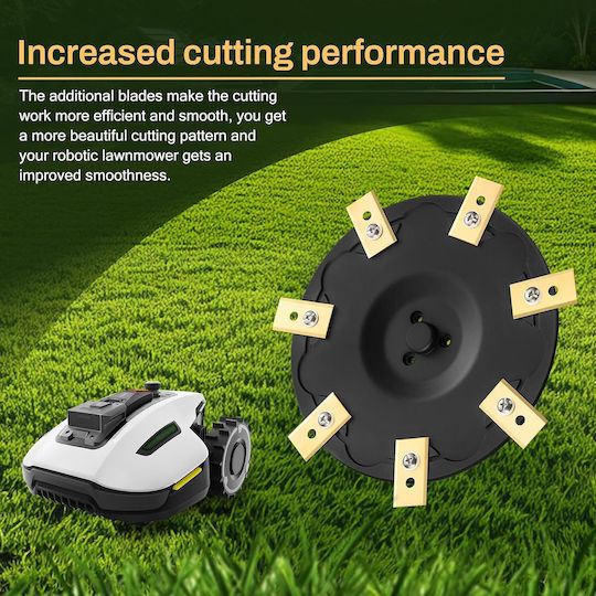 Disc De Tăiere Pentru Motocoasă Compatibil Mammotion Yuka Mini 7 Lame Din Titan Din Nailon Pa6 Întărit Cu Fibră De Sticlă Inserții Din Oțel Inoxidabil Include 7 Șuruburi Șaibe Robot De Tuns Iarbă Yuka Mini 500 600 700 800