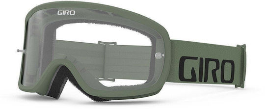 Giro Cycling Glasses with Green Frame and Transparent Lenses