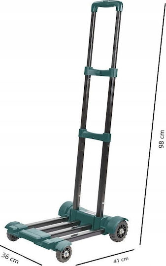 Rockforce Klappbarer Transport-Wagen Mit 50kg Tragfähigkeit Metallisch Schwarz