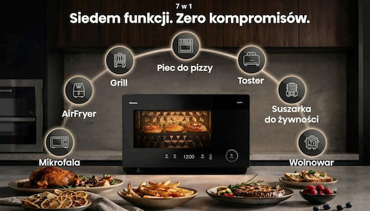 Hisense Микровълнова фурна с Грил 28л Черен
