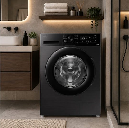 Samsung Пералня 9kg с парна технология 1400 оборота Ecobubble Черна WW90CGC0EDABLE