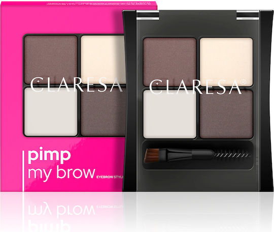 Claresa Pimp My Brow Палет Грим За Вежди 02 Дълбок Кафяв 4гр