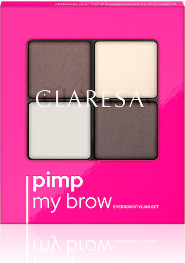 Claresa Pimp My Brow Палет Грим За Вежди 02 Дълбок Кафяв 4гр