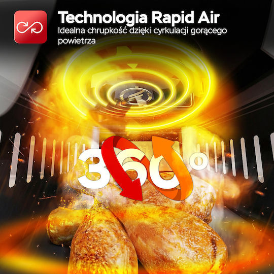 Turbotronic Friteuză cu aer 6 l Neagră TT-AFG6