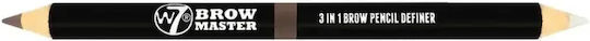W7 Cosmetics Brow Master 3-in-1 Bleistift Für Augenbrauen Dunkelbraun 1.5gr