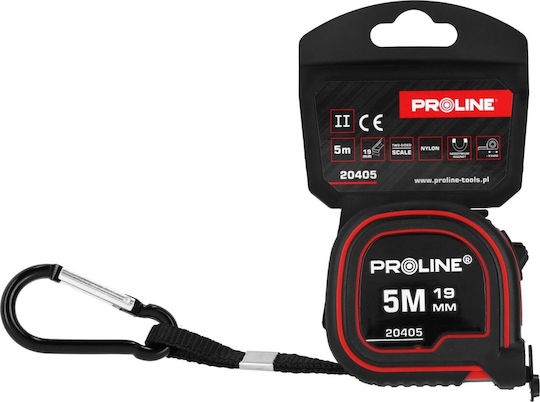Pro-line Maßband 5m/19mm Doppelöse Magnet Nylon Haken Clip Ce
