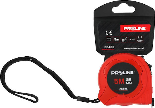 Proline Metallische Maßband 5m/28mm mit Magnet Nylonbeschichtung Ce
