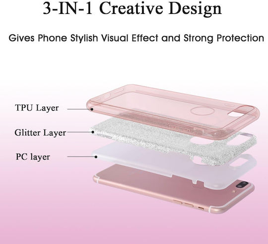 5 Брoя Калъф Glitter 3в1 iPhone 16 Plus