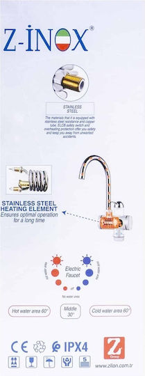 Wall Mounted Kitchen Instant Water Heater Single Phase 3kW
