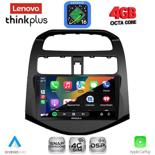 Lenovo Sistem Audio Auto Pentru Chevrolet Spark 2009-2015 Bluetooth USB Wi-Fi GPS Apple CarPlay Android Auto Cu Ecran Tactil 9" Lenovo LTG 7078_CPA