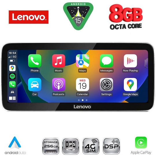 Lenovo Lenovo Auto-Audiosystem 2016-2018 Bluetooth USB Eingebautes Wi-Fi GPS Apple CarPlay Android Auto mit Touchscreen 12.3" LVK 19927 CPA