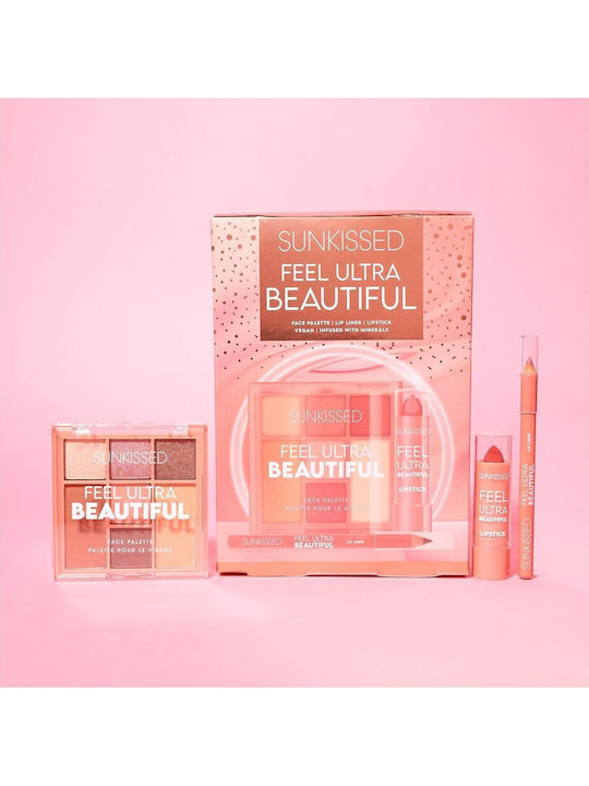 Sunkissed Feel Ultra Beautiful Σετ Μακιγιάζ για Πρόσωπο, Μάτια & Χείλη 3τμχ