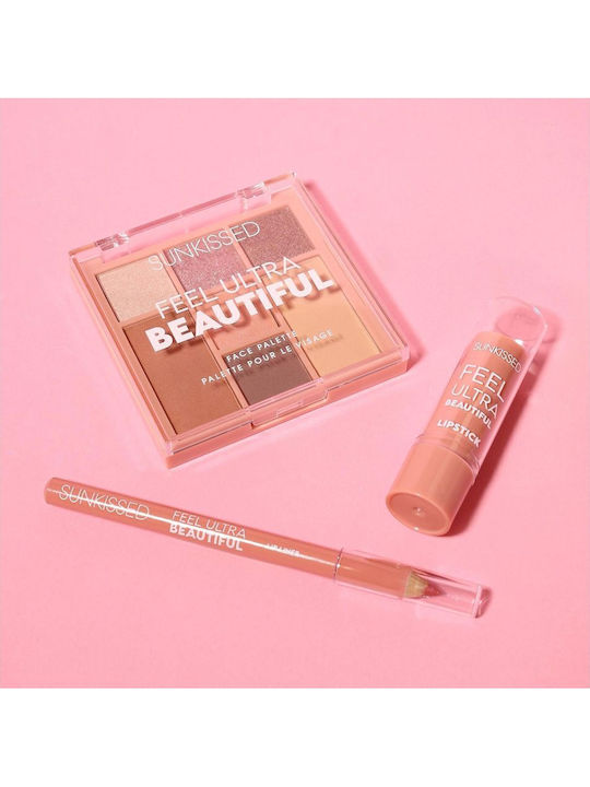 Sunkissed Feel Ultra Beautiful Σετ Μακιγιάζ για Πρόσωπο, Μάτια & Χείλη 3τμχ