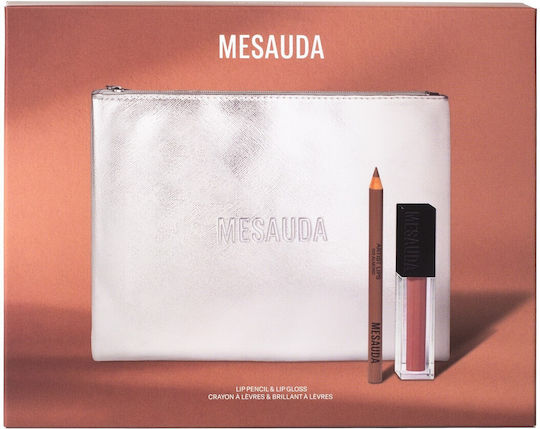 Mesauda Milano Glow Up Make-up-Paletten und Sets für die Lippen mit Kosmetiktasche 3 Stück