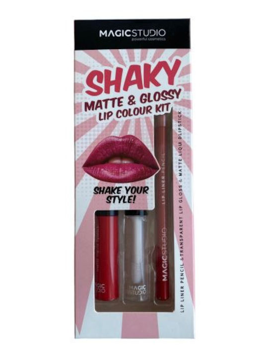 Magic Studio Σετ Μακιγιάζ για τα Χείλη Matte & Glossy Shaky Lip