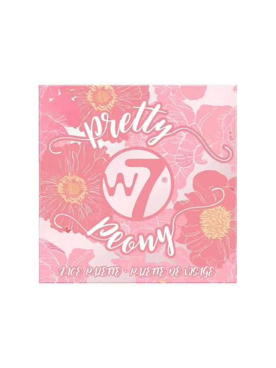 W7 Cosmetics Pretty Peony Παλέτα Μακιγιάζ για το Πρόσωπο 8.8gr