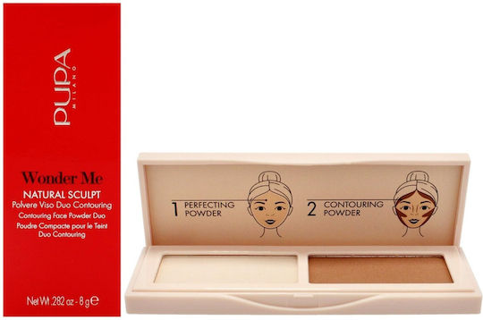 Pupa Wonder Me Natural Sculpt Paletă 001 Ten Deschis 8gr