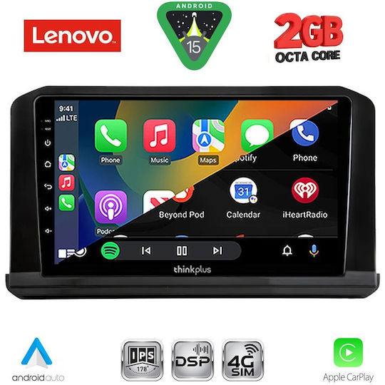 Lenovo Car Audio System for Mitsubishi Outlander 2022 Bluetooth USB WiFi GPS Apple CarPlay Android Auto with 9" Touch Screen