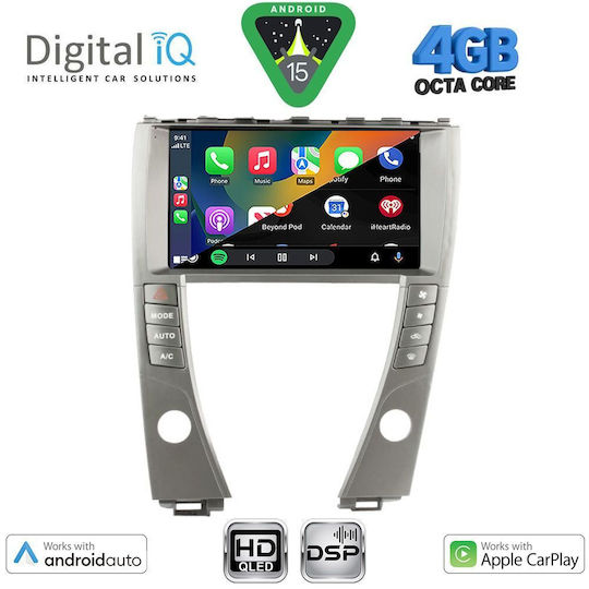 Digital IQ Автомобилна Аудио Система За Lexus ES 2006-2013 Bluetooth USB Вграден Wi-Fi GPS Apple CarPlay Android Auto С 9" Touch Screen